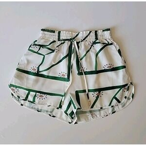 Commense Pallas‎ Sirus Grid Pull On Shorts Large NEW Casual Coastal Lounge Retro